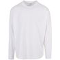 Build Your Brand Oversized Cut On Sleeve Longsleeve white