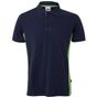 Velilla Polo bicolore manches courtes navy/lime