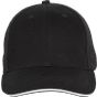 K-up Casquette Baseball avec sandwich - 6 panneaux black/white