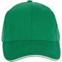 K-up Casquette en coton biologique à sandwich contrasté - 6 panneaux green_field/ivory