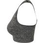 Tombo Ladies' seamless crop top dark_grey_marl