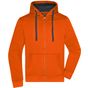James&Nicholson Men's Hooded Jacket dark_orange/carbon