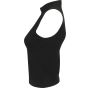 SF Clothing Women´s high neck crop vest black