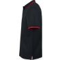 Henbury Men's coolplus tipped polo shirt black/red
