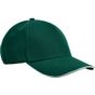 Beechfield Casquette classique 5 panneaux en coton biologique EarthAware  - visière sandwich bottle_green/white