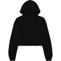 Bella Women's cropped fleece hoodie black
