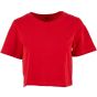 Build Your Brand Ladies Cropped Tee City red