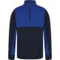 Finden+Hales Adults' 1/4 zip knitted tracksuit top navy/royal