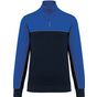 WK-Designed-To-Work Sweat-shirt écoresponsable col zippé unisexe navy/royal_blue