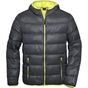 James&Nicholson Men's Down Jacket carbon/acid_yellow