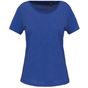 Kariban T-shirt bio col à bords francs manches courtes femme ocean_blue_heather