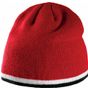 K-up Bonnet bande bicolore contrastée red/white/black
