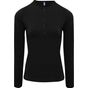 Premier Tee-shirt à manches retroussables Long John pour femme black