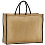 Westford Mill Sac de marché en jute amidonné naturel natural/black