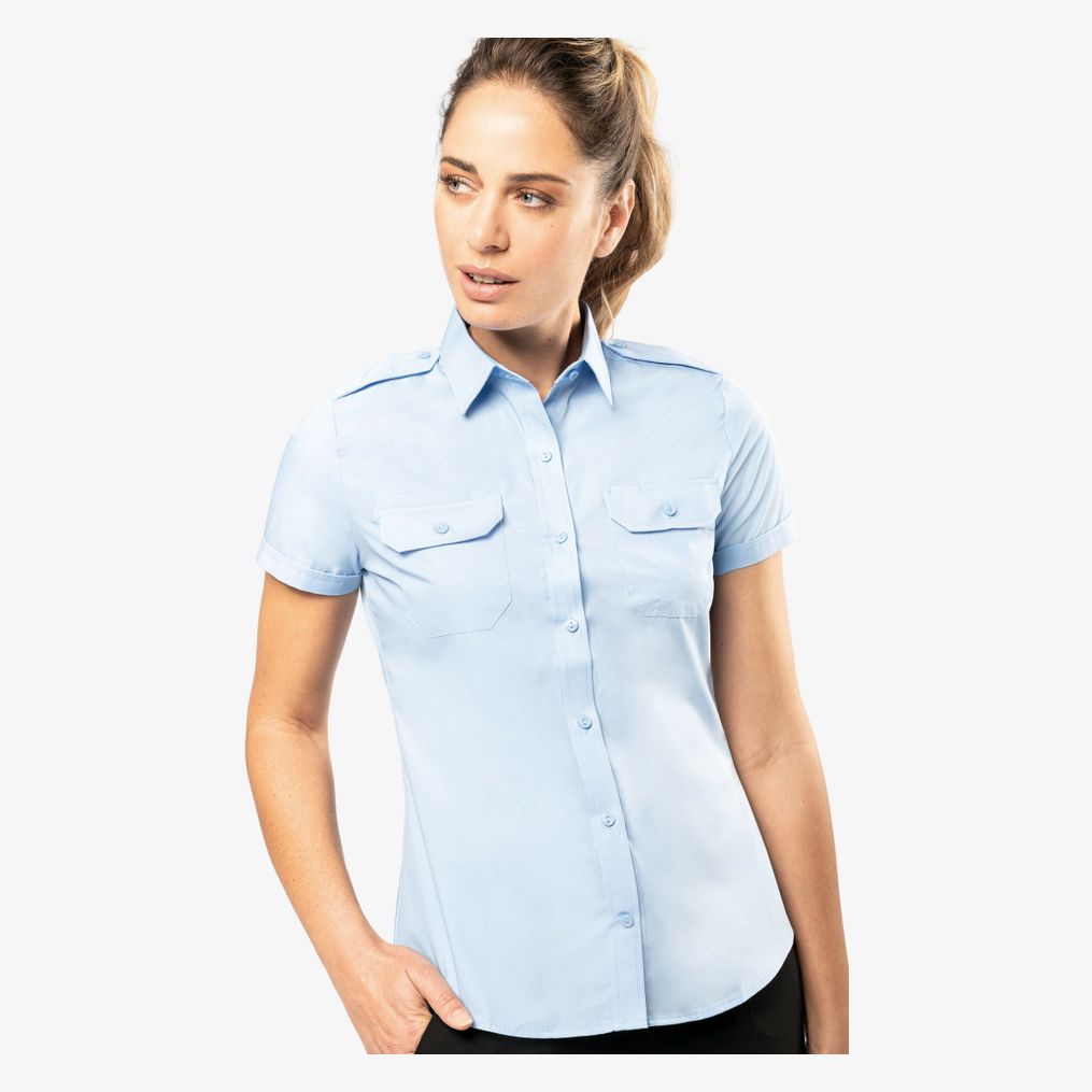 Chemise pilote manches courtes femme kariban