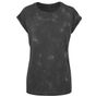 Build Your Brand Ladies Batik Dye Extended Shoulder Tee grey_darkgrey
