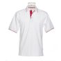 kustom kit Contrast Tipped Piqué white/red