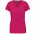 Kariban T-shirt col V manches courtes femme fuchsia