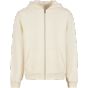 Build Your Brand Fluffy Zip Hoody white_sand