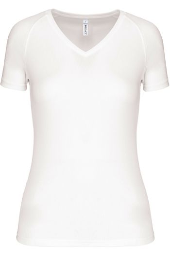 Image produit T-shirt de sport manches courtes col v femme