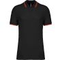 Kariban Polo homme manches courtes à liserés contrastés black/red