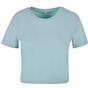 Build Your Brand Ladies Cropped Tee ocean_blue
