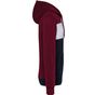 Kariban Sweat-shirt tricolore à capuche unisexe wine/white/navy