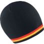 Result National Beanie black/red/gold