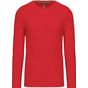 Kariban T-shirt homme manches longues encolure ronde red