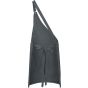 karlowsky Asymmetrical bib apron classic with pocket anthracite