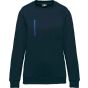 WK Designed To Work Sweat-shirt Day To Day zip poche contrastée unisexe navy/royal_blue