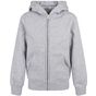 Build Your Brand Kids Organic Basic Zip Hoody heather_grey