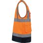 WK Designed To Work Gilet de sécurité haute visibilité recyclé avec zip unisexe hi_viz_orange/navy