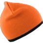 Result Soft feel reversible cuffless beanie orange/black