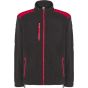 JHK Full zip fleece jacket black/red