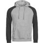 Tee Jays Unlabeled Two-tone Hooded Sweatshirt heather_grey/black