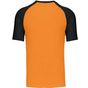 kariban Baseball - T-shirt bicolore manches courtes orange/black