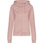 AWDis Just Hoods Women's college Zoodie dusty_pink