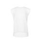Bella Women's flowy muscle tee with rolled cuff white