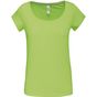 kariban t-shirt col bateau manches courtes femme - lime - S