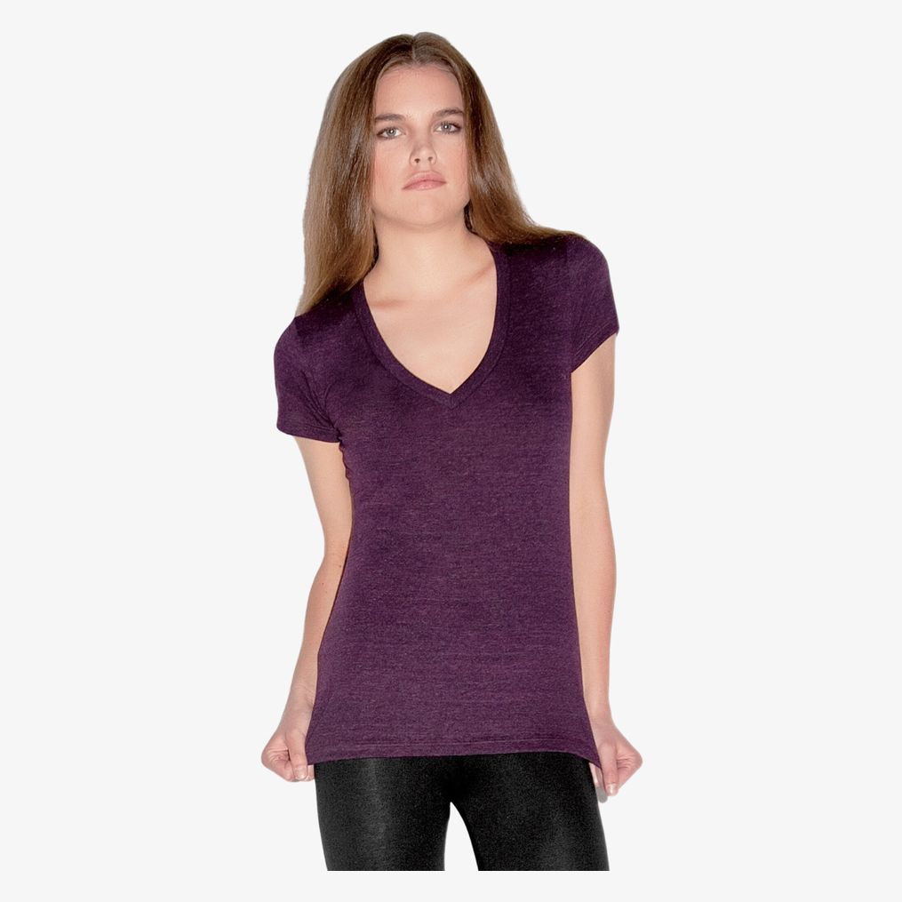 Women's Triblend Deep V-Neck Bella