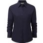 Russell Collection Ladies’ long sleeve classic polycotton poplin shirt navy