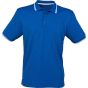 Henbury Men's coolplus tipped polo shirt royal/white