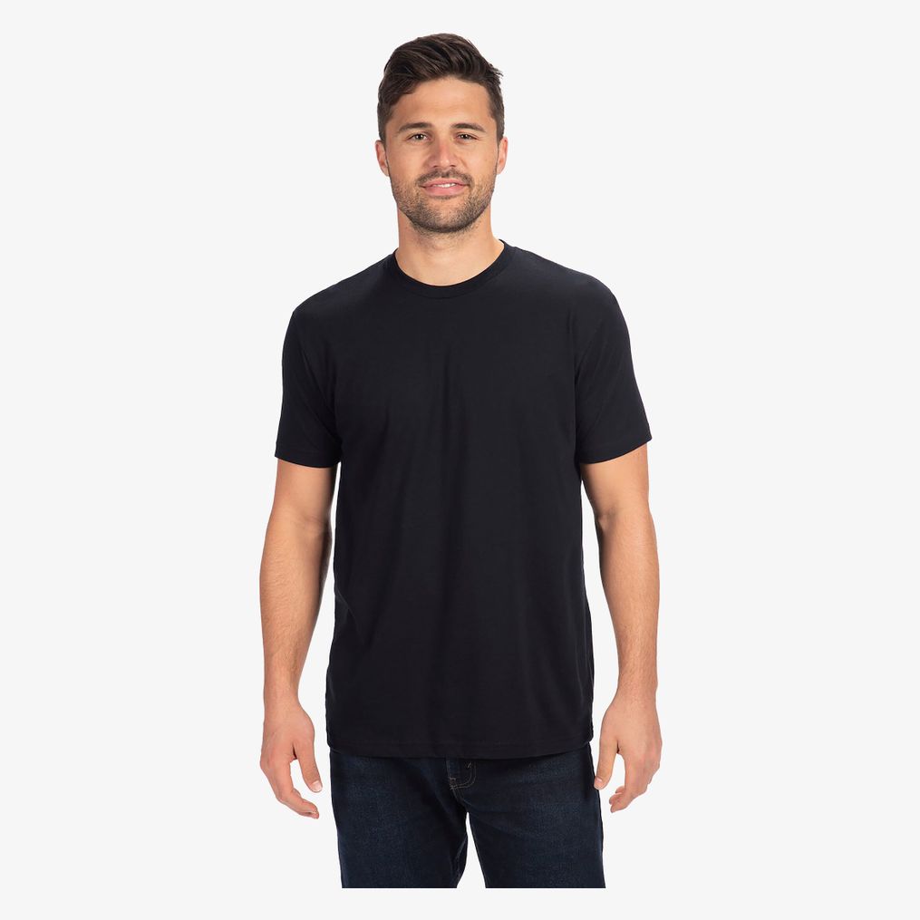 Next Level - Men's CVC Crew-BLACK-3XL