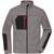 James&Nicholson Men´s Structure Fleece Jacket carbon_melange/black/red