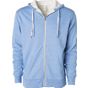Independent Unisex Sherpa Lined Zip Hooded Jacket sky_heather/natural