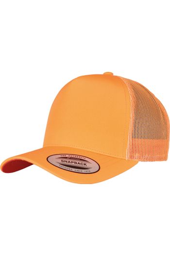 Neon Retro Trucker Cap - Neon Orange