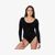 American apparel Cotton Spandex double u neck long sleeve bodysuit 