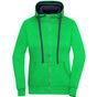 James&Nicholson Ladies' Lifestyle Zip-Hoody green/navy
