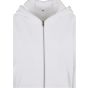Build Your Brand Ladies Fluffy Zip Hoody White